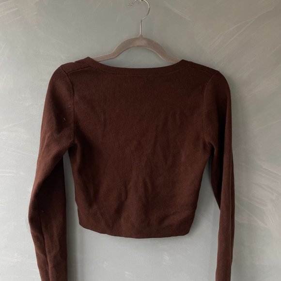 Aritzia Babaton Georgia Cardigan Dark Cocoa Size M - Picture 8 of 8